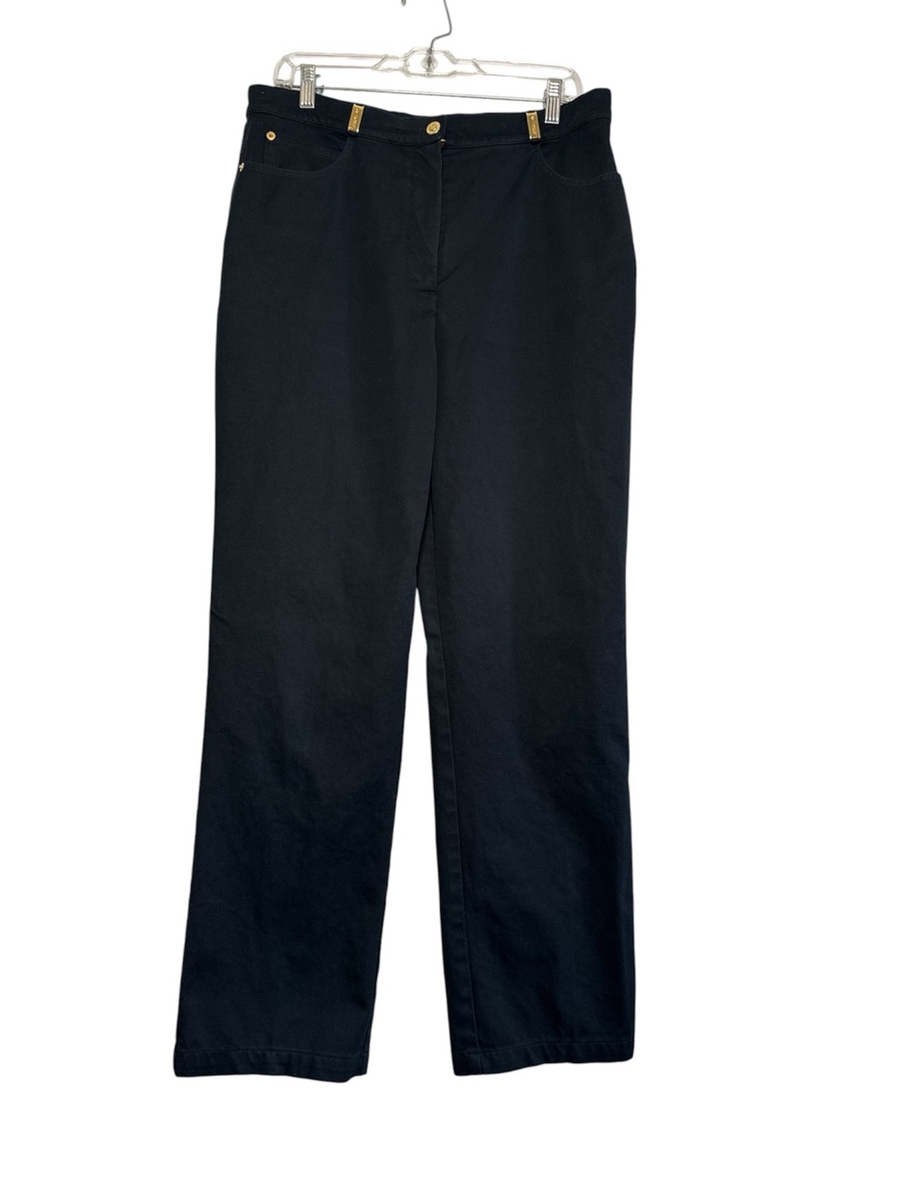 St John Sport Women's Black High Waist Wide Leg Pants Size 12